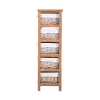 HomCom Wicker Five Drawer Home Storage Unit(m-5)