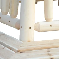 Outsunny 6 Seat Garden Fir Tree Wrap Bench(m-9)