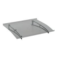 Outsunny 40" x 40" Acrylic Glass Front Door and Window Awning Canopy Kit - Clear(m-1)