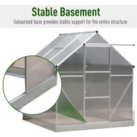 Outsunny 6.25' x 6.25' x 7.2' Portable Outdoor Walk-In Garden Greenhouse Planter(m-8)