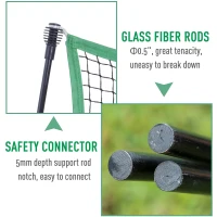 Soozier 2 in 1 Soccer Rebounder Net Portable Football Trainer Passing and Solo Skills(m-4)