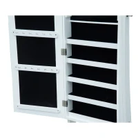 HomCom Mirrored Jewelry Stand with Feet - White(m-7)