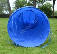 PawHut 16' Durable Lightweight Pet Fitness Training Dog Agility Tunnel with Chute and Carrying Bag(m-5)