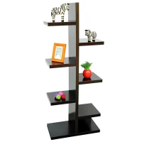 HomCom Modern Free Standing Staggered Shelf Bookcase(m-1)