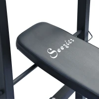 Soozier Adjustable Versatily Exercise Free Weight Bench with Weight Bar and Leg Extension Station(m-4)