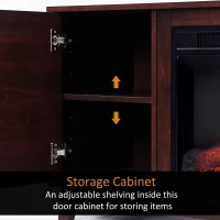 HOMCOM Electric Fireplace TV Stand for TV Up to 50" Wooden Media TV Stand Fireplace(m-5)