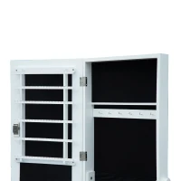 HomCom Mirrored Jewelry Stand with Feet - White(m-6)