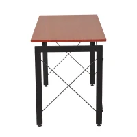 HomCom 48" Sturdy Simple Late Modern Home Office Desk Workstation with Anti-Slip Feet - Chestnut Brown / Black(m-4)