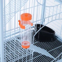 PawHut 37" Mesh 4 Level Portable Indoor Small Animal Pet Habitat Cage Kit - White(m-6)