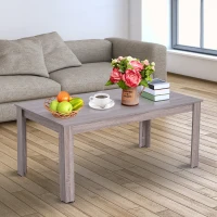 HomCom 43" Wood Rectangle Modern Contemporary Parsons Coffee Table(m-2)