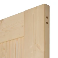 HOMCOM 7' H x 3' W Sturdy Sliding Barn Door, Unfinished Solid Spruce Wood Frame with Pre-Drilled Holes(m-6)