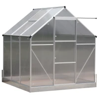 Outsunny 6.25' x 6.25' x 7.2' Portable Outdoor Walk-In Garden Greenhouse Planter(m-2)
