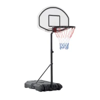 Aosom 5.35' Height Adjustable Portable Swimming Pool Basketball Hoop System with 30" Backboard(m-1)
