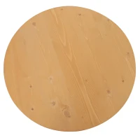 Outsunny Rustic Cabin Style Wooden Round Outdoor Patio End Table(m-6)