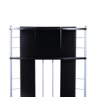 HomCom 45" Arch Tower Corner Computer Desk with Hutch- Walnut(m-3)