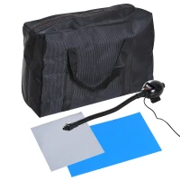 Soozier Inflatable Air Mat 16.5’ Air Track with Pump Light Grey/Blue(m-9)