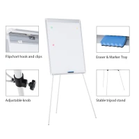 Vinsetto 24" x 36" Portable Magnetic Whiteboard with Height Adjustable Tripod Easel(m-4)