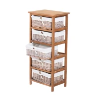 HomCom Wicker Five Drawer Home Storage Unit(m-1)