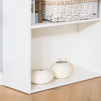 HOMCOM 47" Modern Office Compact Computer Crafting Hobby Desk Bookcase - White(m-15)