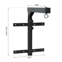 Soozier Durable Steel Adjustable Height Home Gym Boxing Bag Hanger Wall Mount Kit(m-4)