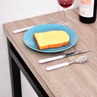 HomCom 5 Piece Dining Table Set Classic Dining Room Table Set with Chairs Kitchen Furniture(m-12)