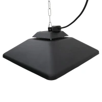 Outsunny 20" 1500W Outdoor Electric Patio Heater Ceiling Lamp with LED and Remote(m-7)