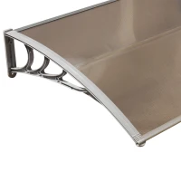Outsunny 40” Polycarbonate Front Window Door Awning Sunshade Canopy Hollow Sheet UV Protection(m-9)
