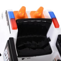 Aosom 6V Electric Ride-On Police Car Vehicle for Kids with Remote Control - Music, Lights and Siren(m-9)