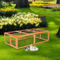 Pawhut 69" Wooden Outdoor Chicken / Rabbit Run(m-3)