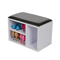 HomCom Shoe Storage Bench - White(m-2)