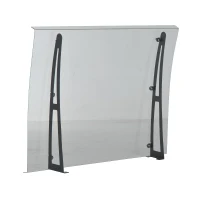 Outsunny 40" x 40" Acrylic Glass Front Door and Window Awning Canopy Kit - Clear(m-5)