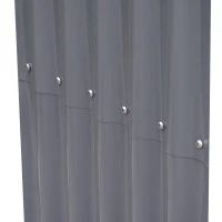 Outsunny 79" Steel Sturdy Firewood Covered Shed Storage Rack - Gray(m-11)