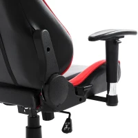 HomCom High Back Racing Style Ergonomic Gaming Chair With Support Pillows - Black / Red(m-12)