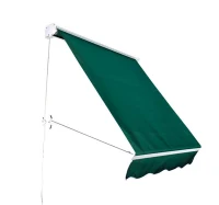 Outsunny 6' Drop Arm Manual Retractable Window Awning - Green(m-4)