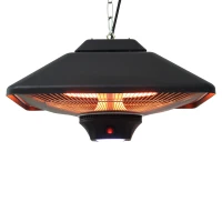 Outsunny 20" 1500W Outdoor Electric Patio Heater Ceiling Lamp with LED and Remote(m-1)