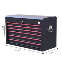 HomCom Tool Chest Storage Cabinet w/ 6 Sliding Drawer & Handle(m-3)