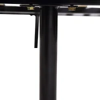 HomCom Full Size Torsion Arched Wood Slat Steel Platform Bed Mattress Frame - Black(m-8)