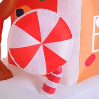 HomCom 5' 6 LED Outdoor Christmas Gingerbread House Inflatable(m-10)