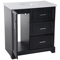 Kleankin 34” Modern Ceramic Sink Bathroom Vanity Set(m-8)