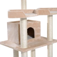 Pawhut 51” Cat Tree Tower - Beige(m-8)