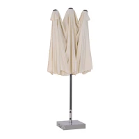 Open Box Outsunny 15' Steel Rectangular Outdoor Double Sided Market Umbrella - Cream White(m-6)