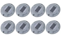 Outsunny Solar Powered LED Pathway Dock Driveway Road Marker Lights - 8 pack(m-4)