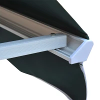 Outsunny 6' Drop Arm Manual Retractable Window Awning - Green(m-9)