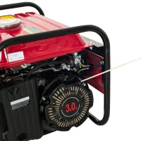 HomCom 3HP 1000 Watt 4-Stroke Gas Powered Portable Generator - Red(m-3)