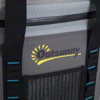 Outsunny 20 Quart Waterproof Portable Insulated Soft Sided Cooler Picnic Tote Bag - Grey(m-13)