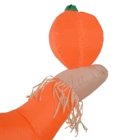 HOMCOM 7’ LED Outdoor Halloween Thanksgiving Inflatable Decoration - Smiling Scarecrow Holding Pumpkin(m-9)