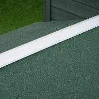 PawHut 83" Wooden Outdoor Backyard Chicken Coop Fence Rabbit Bunny Hutch House with Covered Run and Nesting Box(m-9)