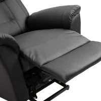 HOMCOM Faux Leather Three Position Power Lift Recliner Chair With Remote - Black(m-6)
