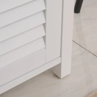 HOMCOM White Shoe Organizer Rack Cabinet with Drawers & Cushion Hallway(m-8)