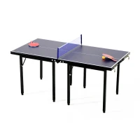 Aosom 5' Folding Indoor / Outdoor Table Tennis Table with Net and Paddle Sets(m-2)